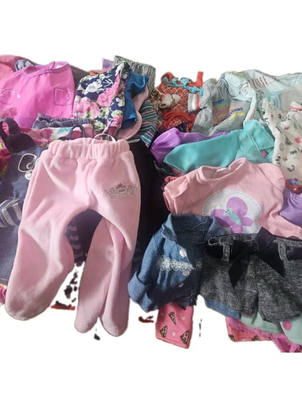 Bulk Lot Mixed Doll Clothes With Assorted Shoes For Og Dolls And Others Used